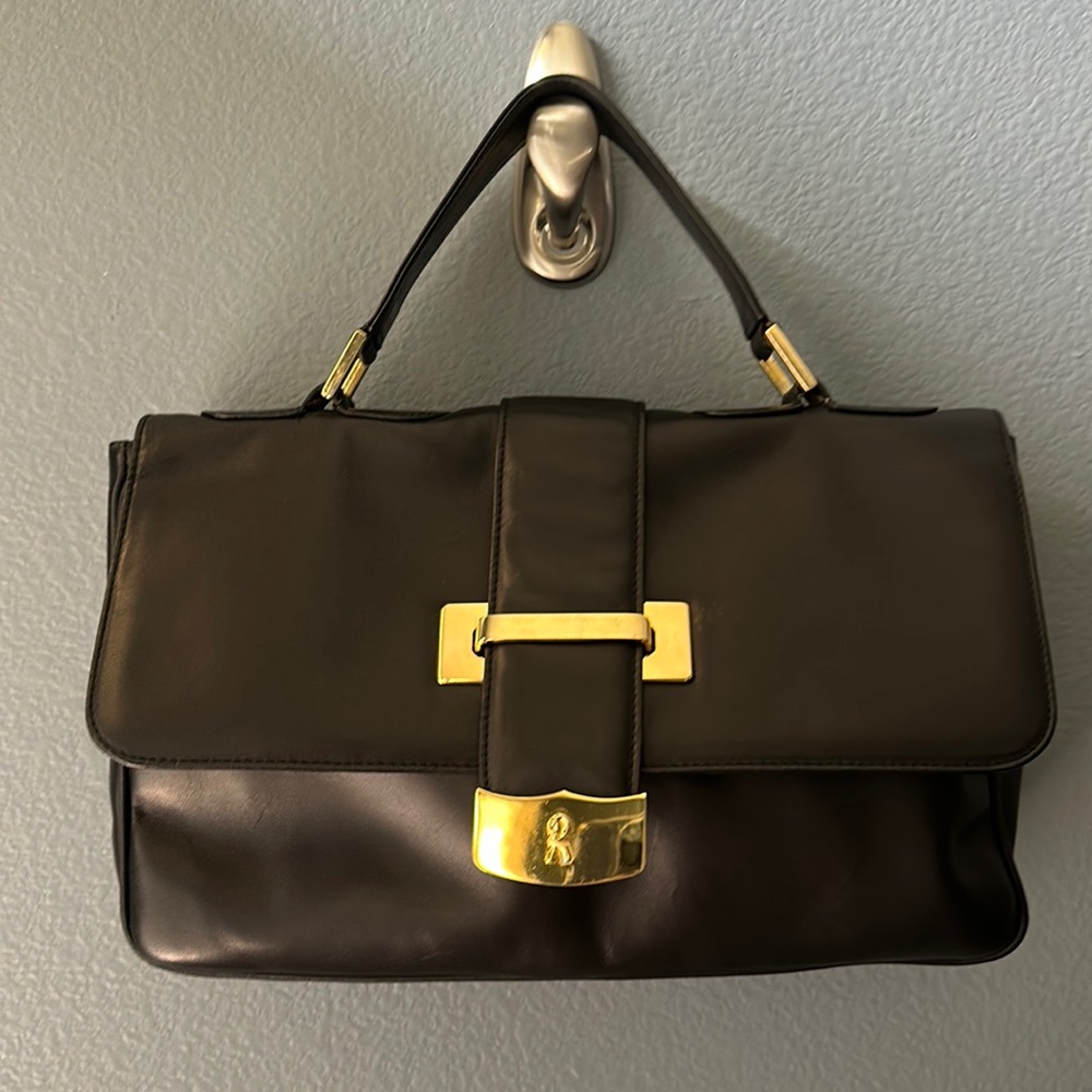 ROBERTA DI CAMERINO Black Leather Bag